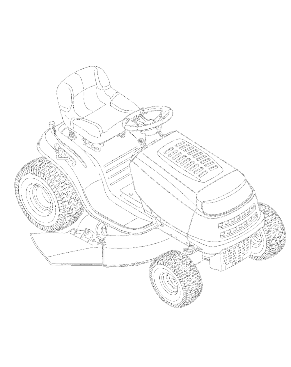 .Quick Reference 38'' Deck Diagram and Parts List for 2006 Yard Machines Lawn Tractor